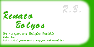 renato bolyos business card